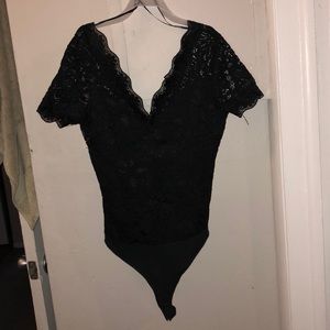 Lace black bodysuit